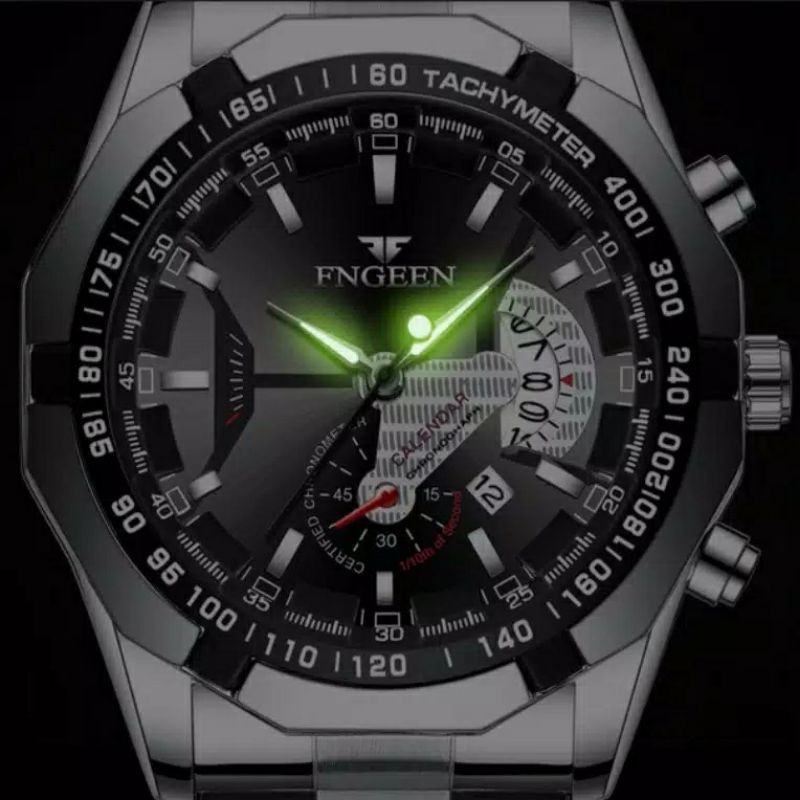 JAM TANGAN PRIA FNGEEN SILVER ORIGINAL COD
