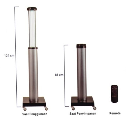 Krisbow Uv Disinfektan Lampu Standing Dengan Sensor 150w