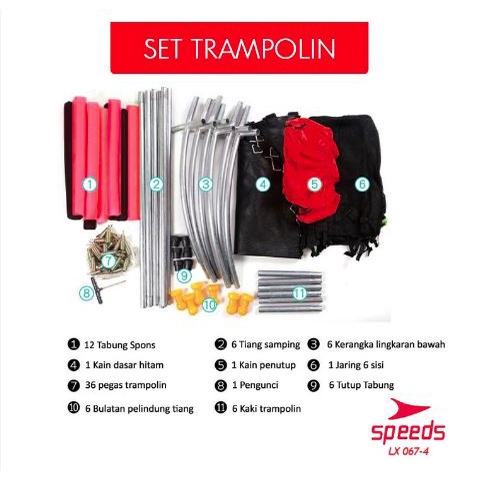 Trampolin Speeds mainan anak Lompat Trampolin