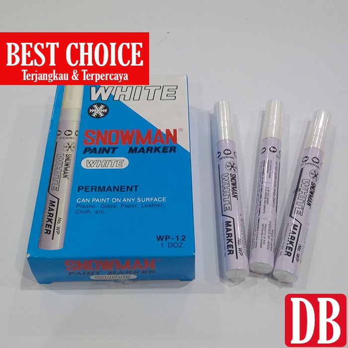 

Paint Marker/Spidol Permanent Snowman White/Putih