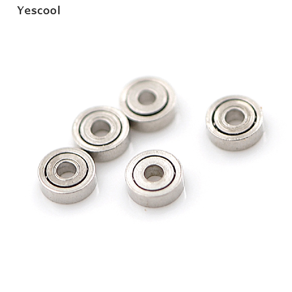 Yescool 10pcs 681ZZ Miniatur Bola Bearing Mini Bahan Metal Ukuran 1x3 X 1mm