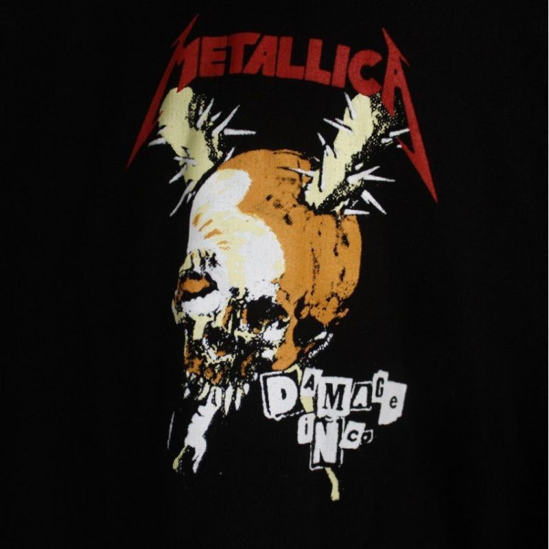 Hoodie H&amp;M Metallica Damage Inc Black Hnm Hitam Pria Wanita Free Paper Bag