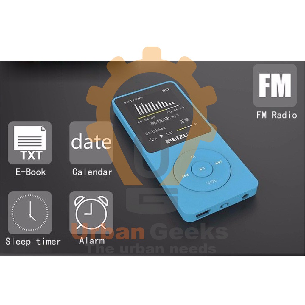 Ruizu X02 HiFi DAP MP3 Player 8GB ORIGINAL alt X05 X06 X08 X18 X50