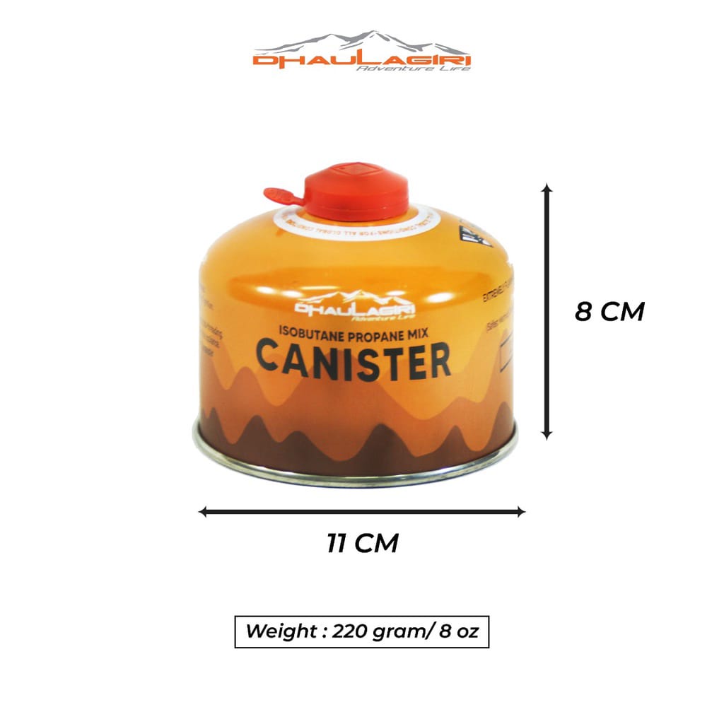 Tabung gas Canister Dhaulagiri  220g/Tabung gas kosong kanister - gas canister - tabung gas canister - tabung canister