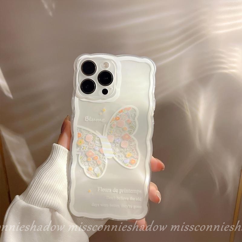 Soft Case Tpu Bening Desain Kupu-Kupu Untuk iPhone 7Plus 8 Plus 11 X XR XS Max 12 13 Pro Max