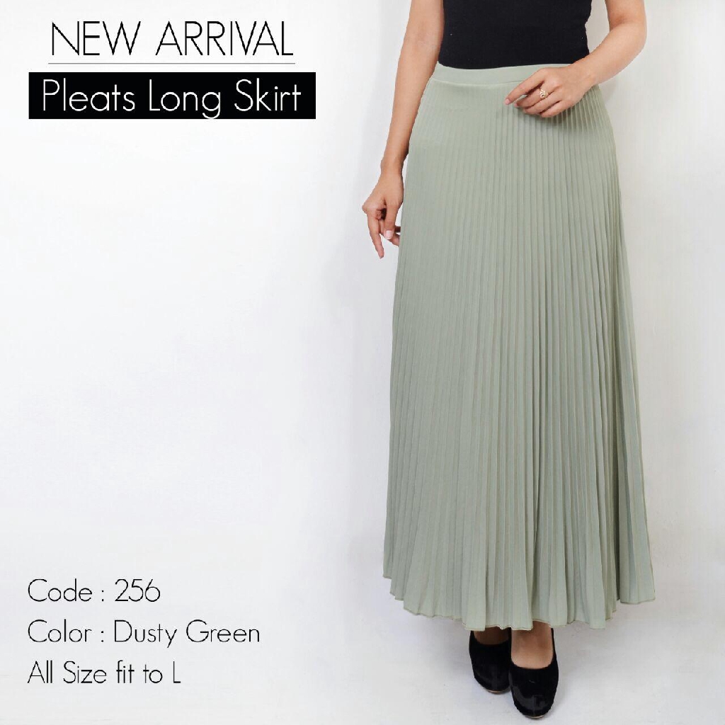 Rok Plisket Pleated Long Skirt - BAHAN PREMIUM