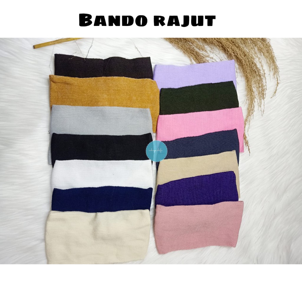 inner rajut bando bandana rajut terbaru bandana pita karet