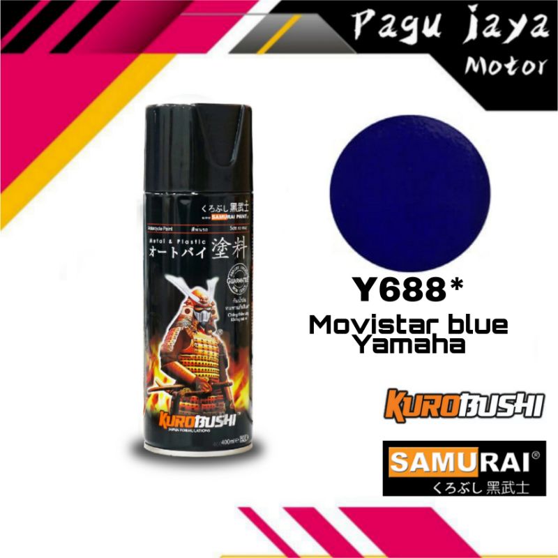 samurai paint 400ml movistar blue biru yamaha Y688* cat semprot spray