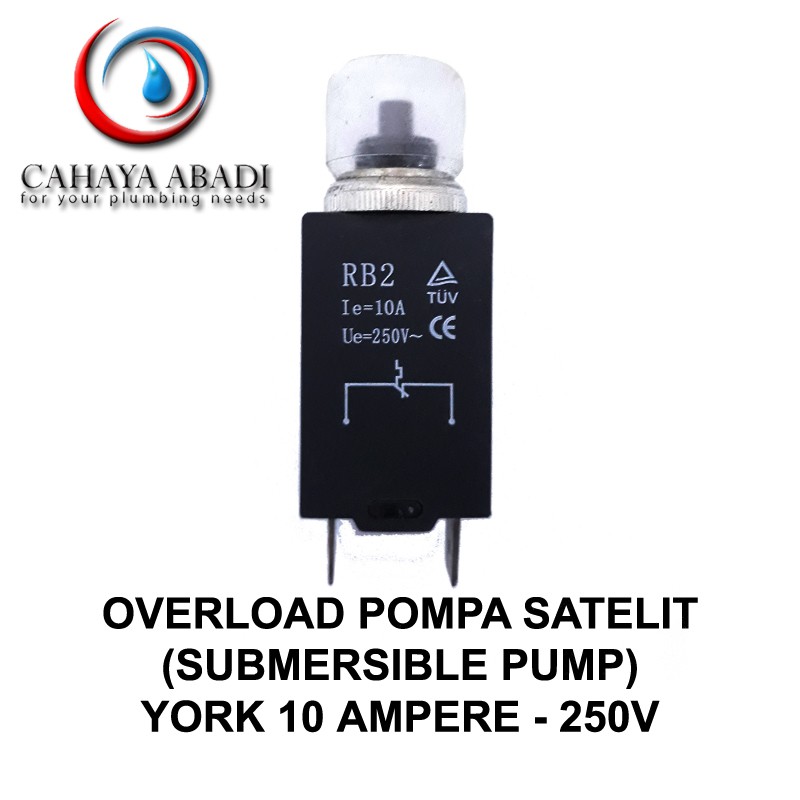 GROSIR - OVERLOAD POMPA AIR - 10A - 250V - YORK