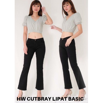 YAOSHI - Celana Panjang Wanita Cutbray Basic Streach