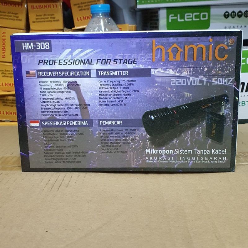 Microphone / Mic Single Wireless Homic HM 308