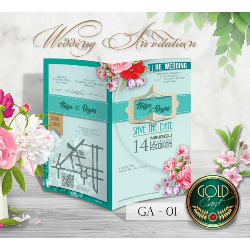 Blanko undangan Gold GA-01