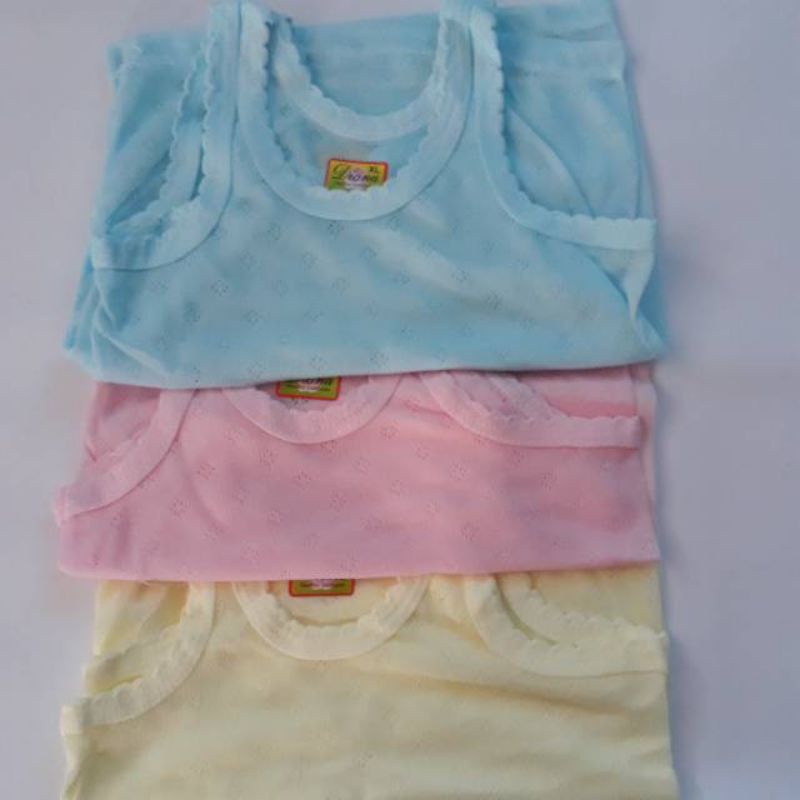 6 pcs singlet bayi dan anak anak warna.