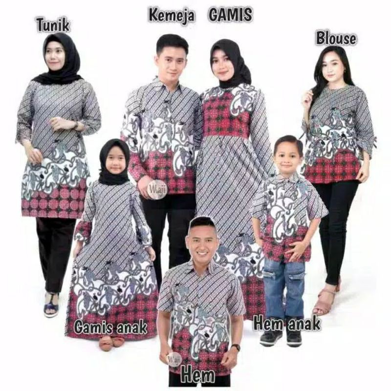 BATIK COUPLE KELUARGA sania ruffle ori ndoro jowi dnt motif morena