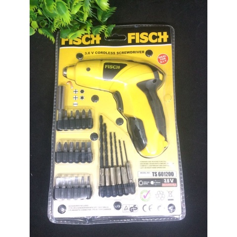 MESIN BOR FISCH MINI SATU SET 3.6V 601200 FISCH // MESIN BOR MINI CORDLESS SCREWDRIVER