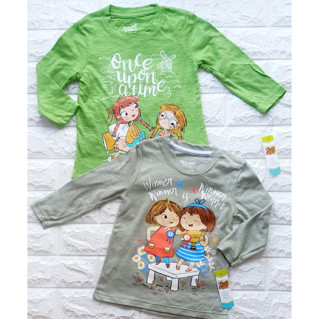 KAOS PANJANG ANAK PEREMPUAN MOTIF LUCU USIA 7-12 TAHUN