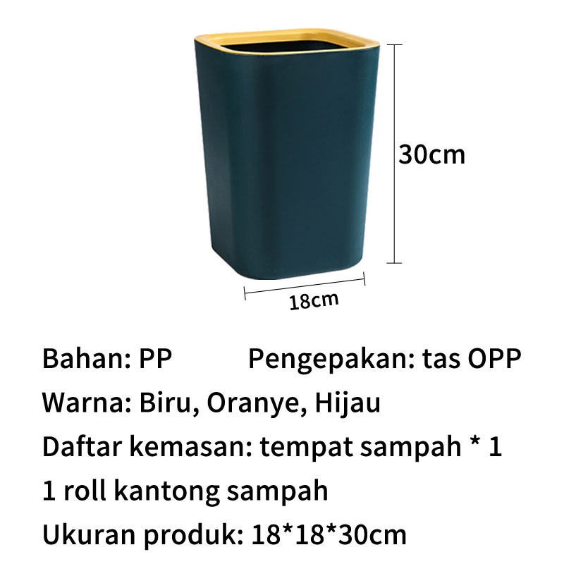 Letyeah &amp; Kaizenliving Tempat sampah besar kuat dan tahan lama / tong sampah gaya nordic minimalis / trash bin