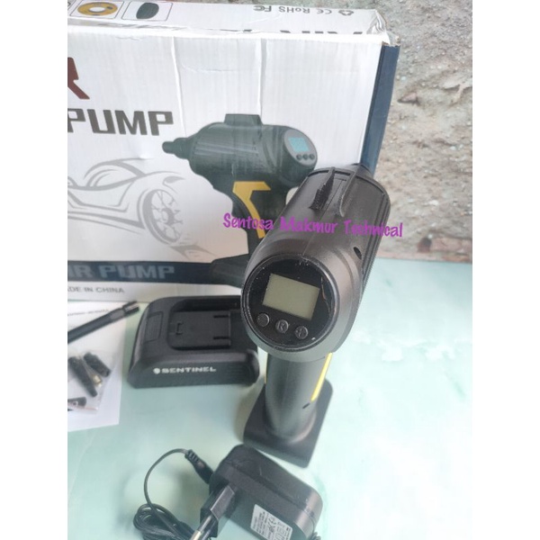 SENTINEL Car Air Pump Cordless Pompa Angin Ban Mobil Baterai Cas