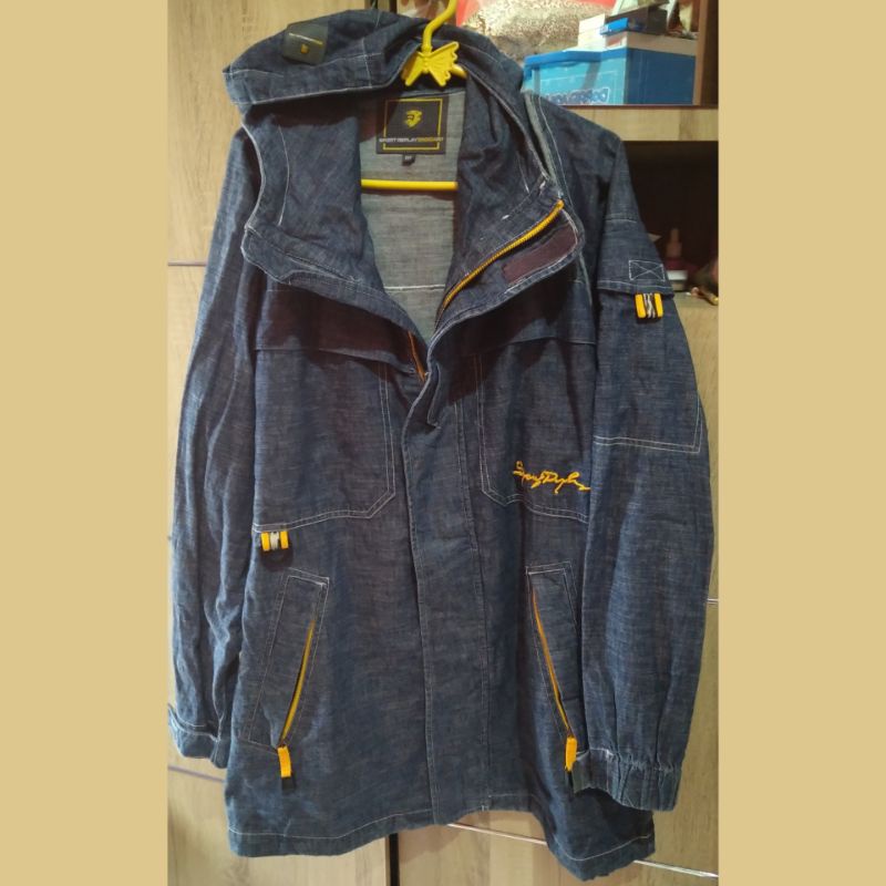 Jaket Denim Casual Pria Oversize