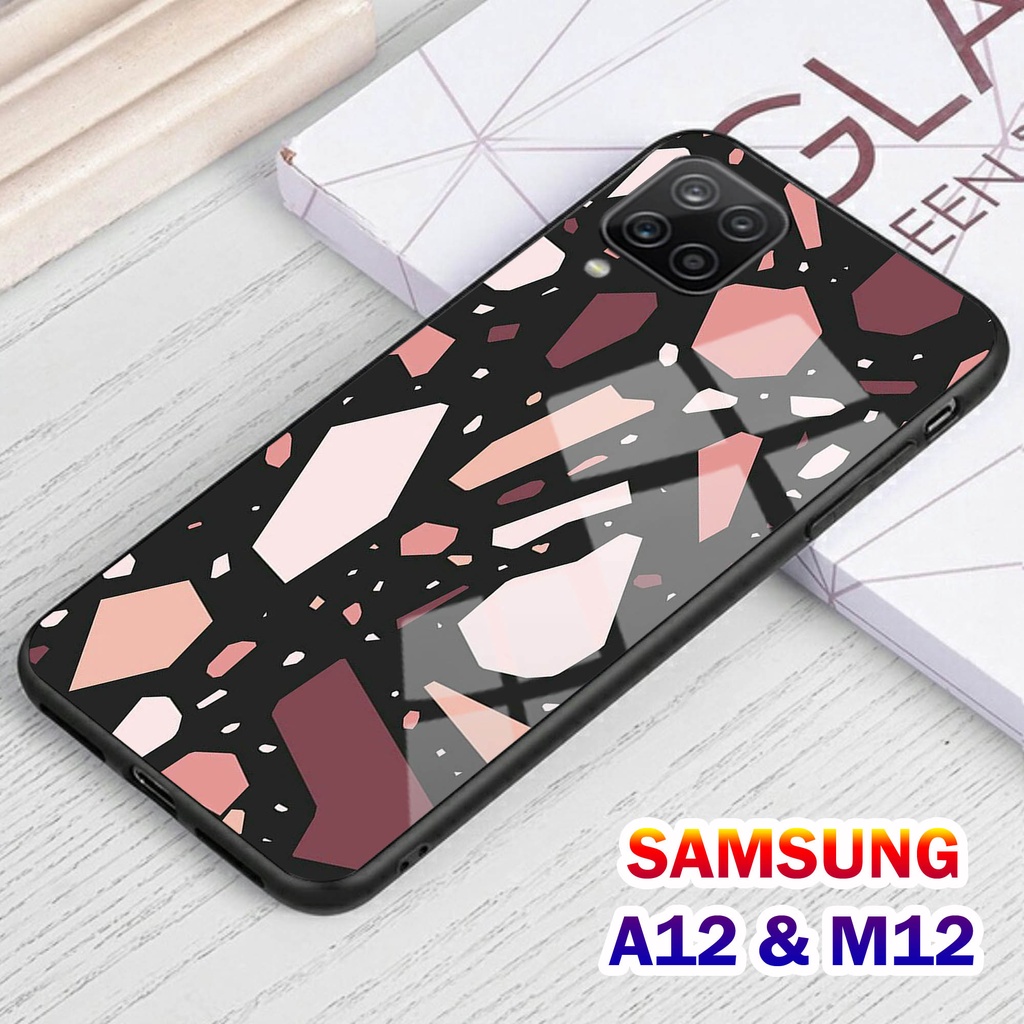 Softcase Glass Kaca SAMSUNG A12 , M12 - Casing HP SAMSUNG A12 , M12 [ S43 ].