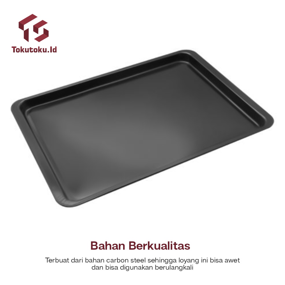 Oven Tray Loyang Kue Kering Anti Lengket Microwave Baking Pan Non Stick