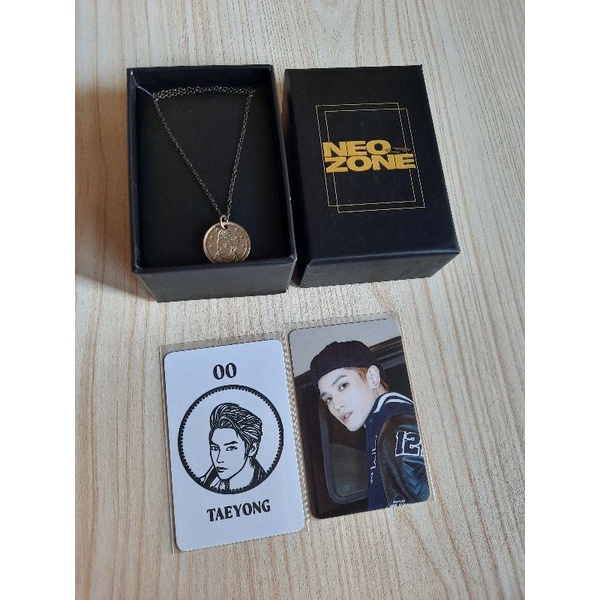 PC TAEYONG NORDIC NECKLACE GOLD COIN NEOZONE NCT 127 PHOTOCARD