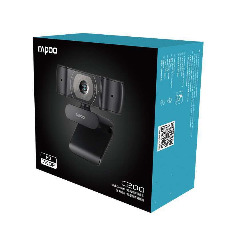 IPASON Rapoo C200 Webcam 720P HD With USB2.0 With Microphone Rotatable Cameras For Live Broadcast