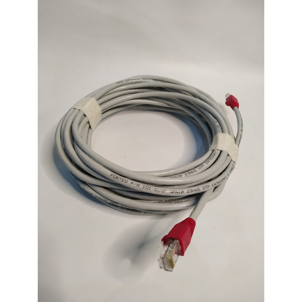 Kabel Lan Cat 5e UTP Copper Indoor Merk FORTEQ Kabel Lan Siap Pakai Panjang 2 Meter HIGH QUALITY
