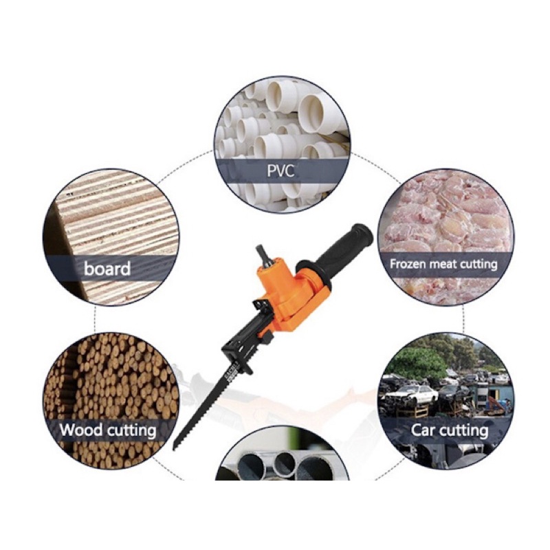 Jigsaw Adaptor Jigsaw Ke Mesin Bor Reciprocating Jig saw Drill Adapter