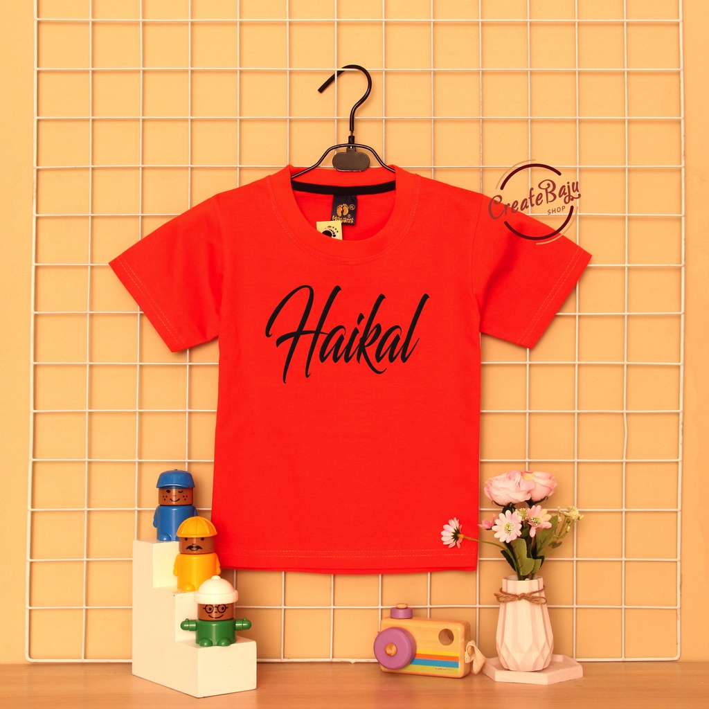 CUSTOM NAMA KAOS ANAK LAKI 1-7 TAHUN BAJU ATASAN ANAK LAKI FASHION TERMURAH BAHAN KATUN