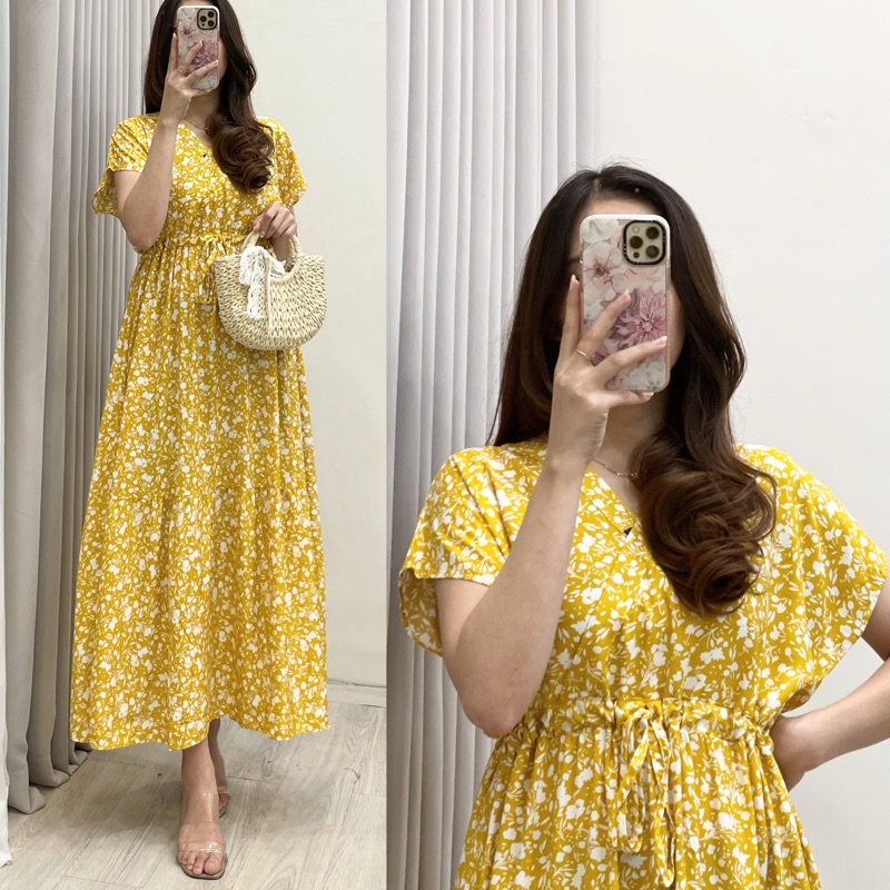 Daster Kimono Serut Homewear By Amariel-KS: Sketch Yellow