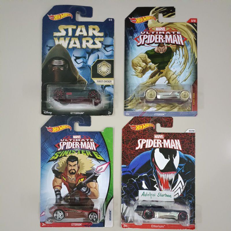 hotwheels hot wheels ettorium etorium edisi marvel ultimate spiderman vs sinistet 6  karaven sand ma