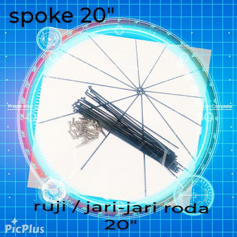 Spoke Ruji Jari Sepeda 20 inch 14G x 169mm