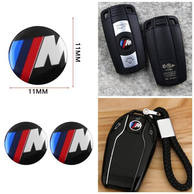 2pcs car key sticker Car key shell decorative sticker For bmw M Sticker X1 X3 X4