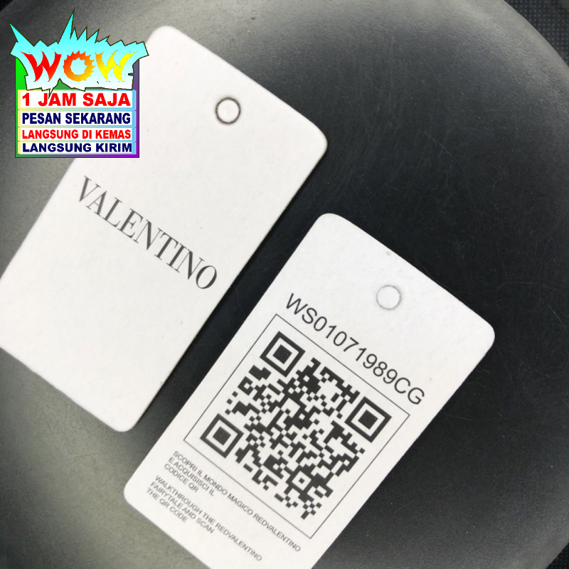 

VALENTINO TAG BARCODE SUPER PREMIUM SUPER TEBAL 800gsm CO 1X DI KIRIM 600PCS