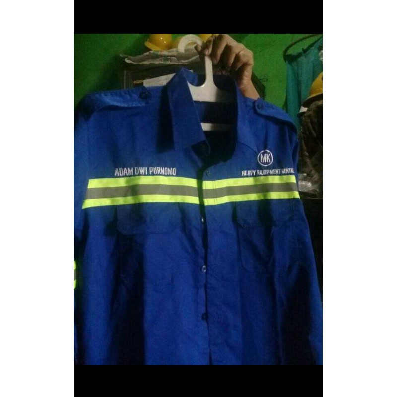 SERAGAM SAFETY BIRU BENHUR KANCING SCOTLIGHT 5CM