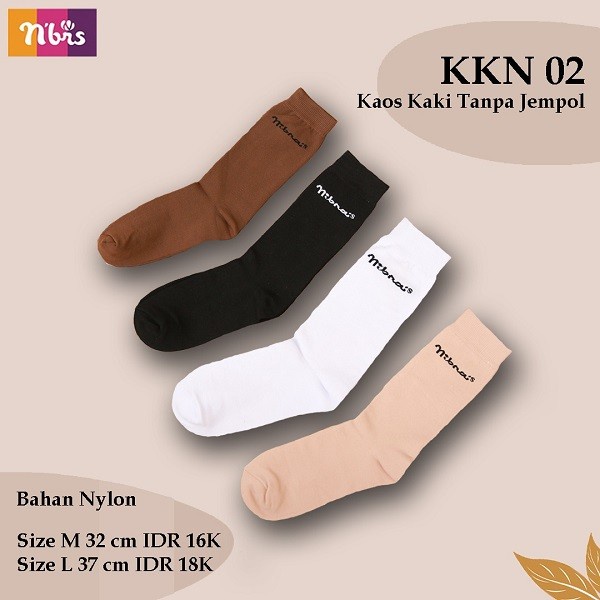 Kaos Kaki Tumit Tanpa Jempol Nibras | Kaos Kaki Wanita Muslimah Dewasa