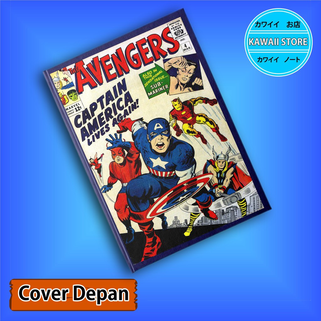 

Notebook / Pocket book Hard Cover Film Marvel Avengers KLASIK COVER 01 uk A5 & A6 / Notes Book