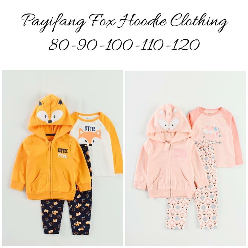 set jaket anak motif fox import/ setelan baju jaket anak/jaket bayi