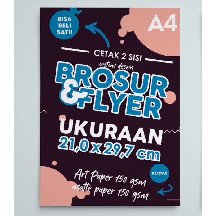 

Brosur Flyer Leaflet A4 2 Sisi Bolak Balik Bisa Cetak Satuan Fullcolor - Custom Desain