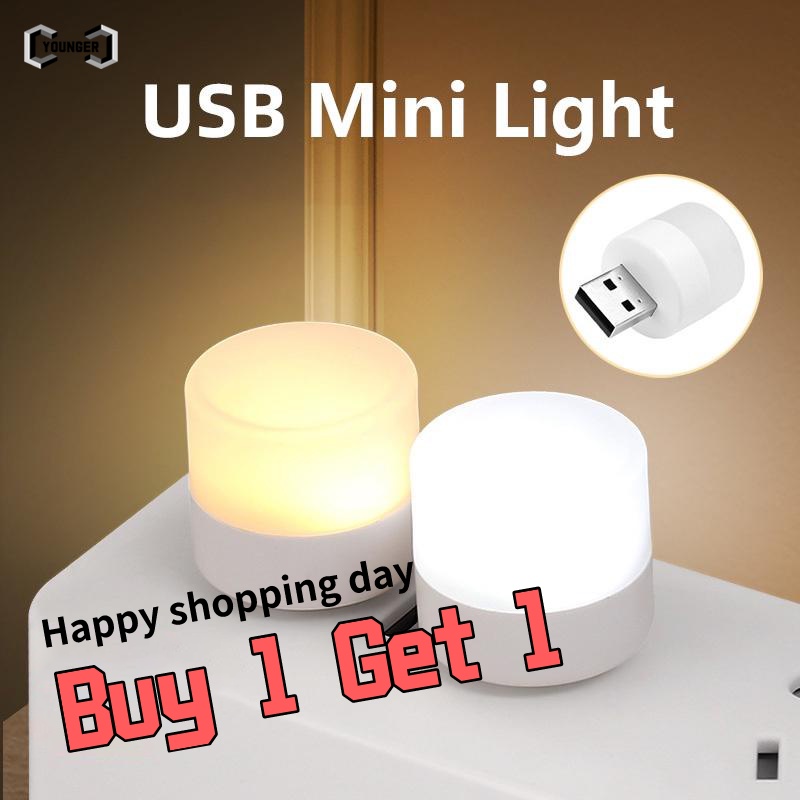 (Buy 1 Get 1 Free) Lampu Baca Led 5V 1W Portable Multifungsi Dengan Port Usb