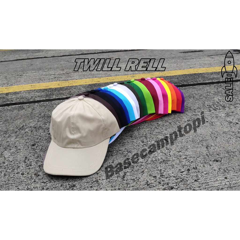 Topi Polo Caps Topi Baseball Polos Pria Wanita Bahan Twill Pengait Rell