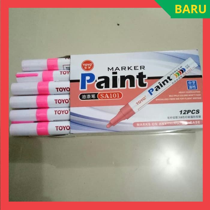 

Spidol Ban TOYO PINK - Paint Marker Toyo Kualitas Terbaik