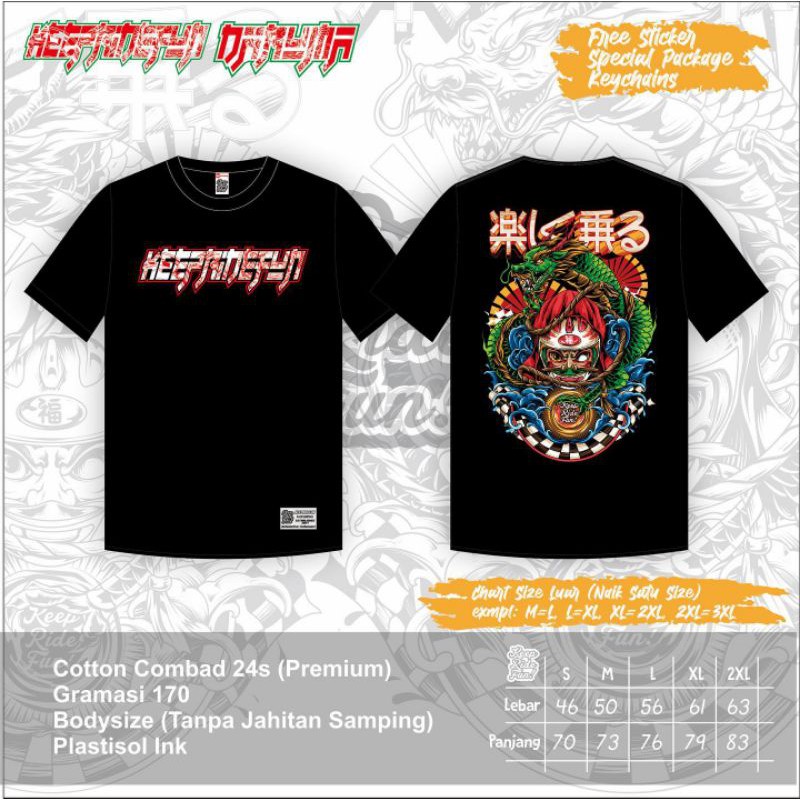 T-SHIRT KEEP RIDE FUN DARUMA