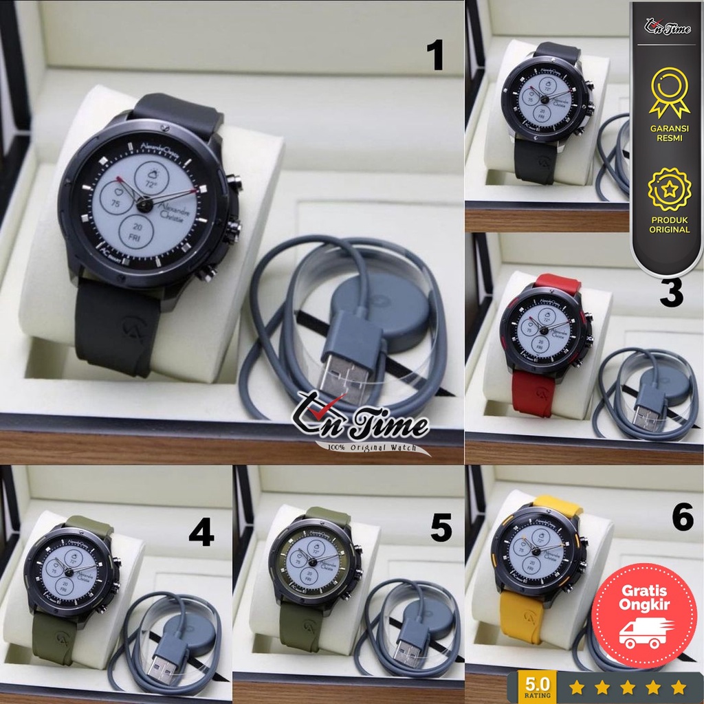 Alexandre Christie AC S002 MF Hybrid Smartwatch Jam Tangan Pria Ori