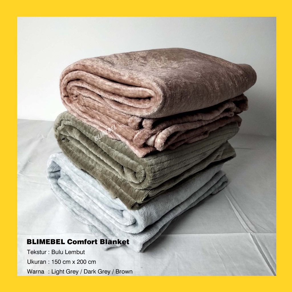 Blimebel Comfort Blanket Selimut Minimalis Aesthetic Besar Ukuran 150 X 200 Cm Shopee Indonesia