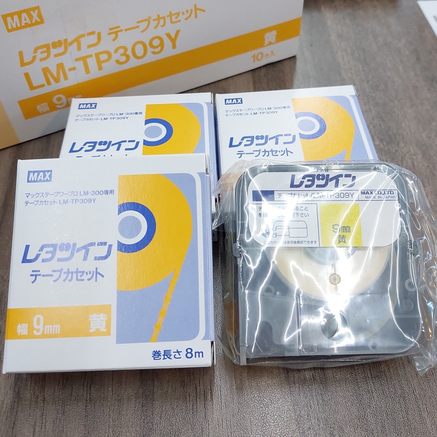 MAX LETATWIN LM-TP309Y TAPE CASSETTE 9MM YELLOW