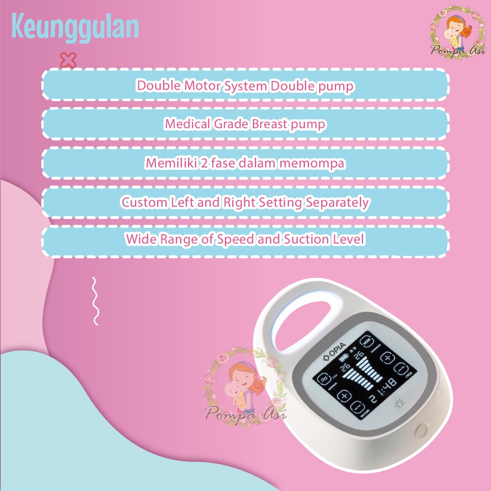 Opia Diamond Breastpump Electric Pompa Asi Elektrik Alat Perlengkapan Air Susu Ibu Untuk Bayi By Mallpompaasi