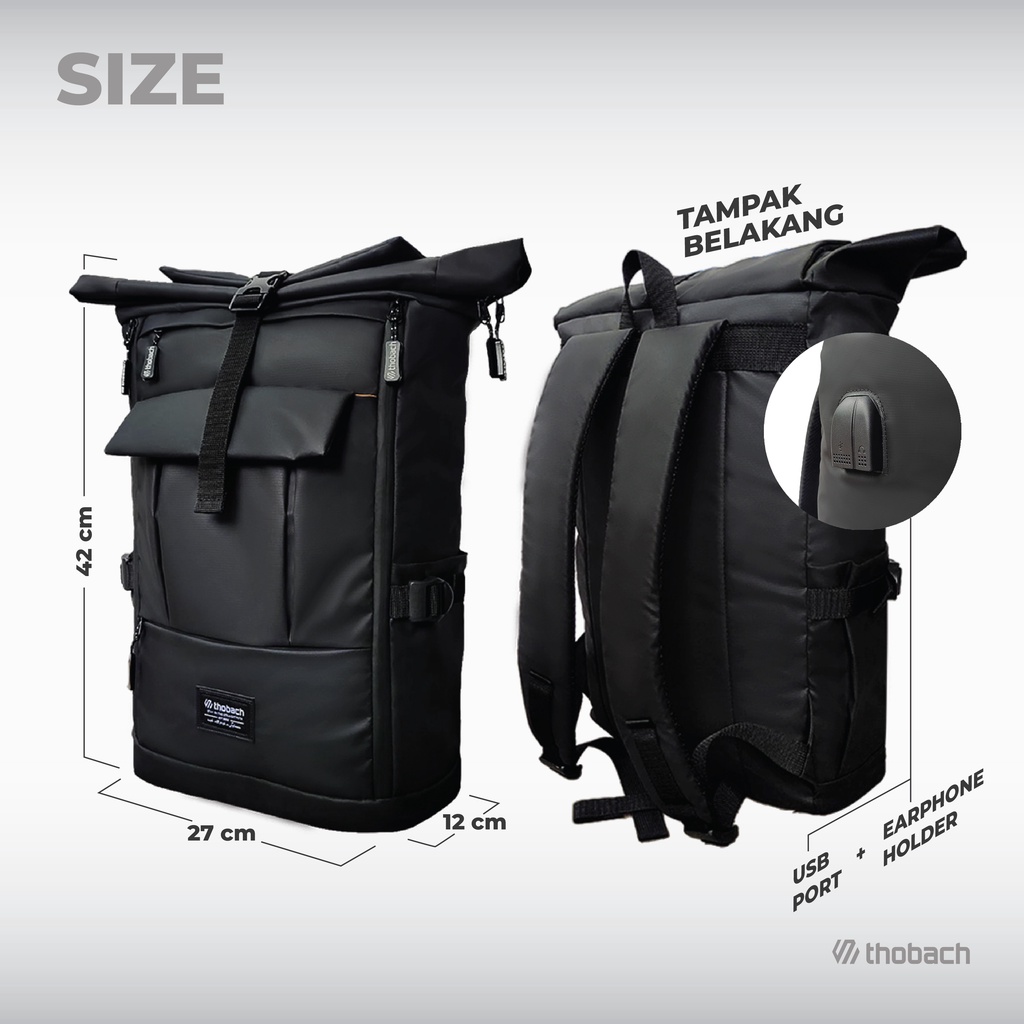 THOBACH-BACKPACK WATERPROOF JONES TAS MULTIFUNGSI PRIA WANITA TAS SEKOLAH TAS KANTOR TAS TRAVELING