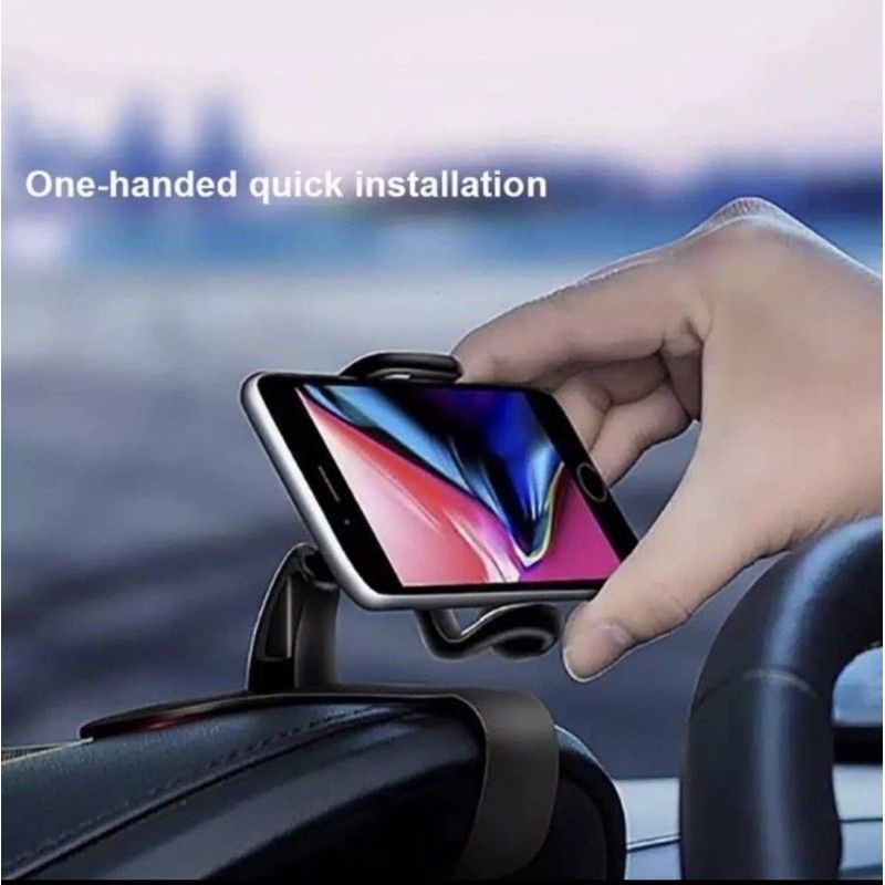 HD22 CAR Mount jepit dasbor penyangga HP mobil dengan holder-u 360 rotasi CAR Holder